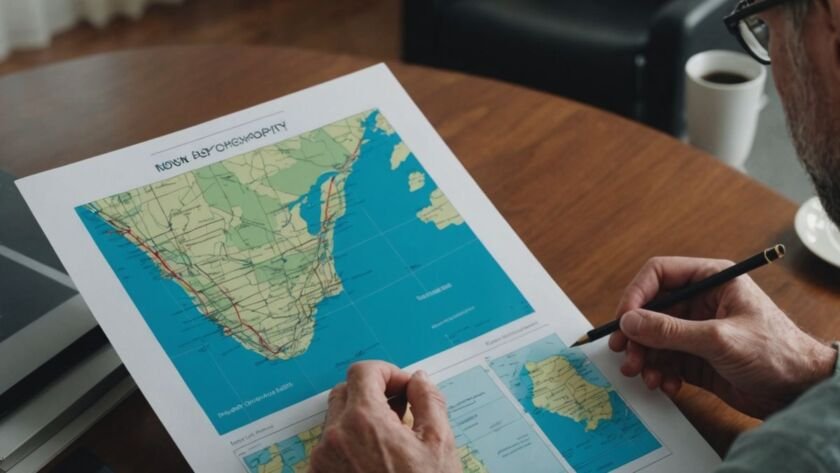 Therapist and patient talking, Nova Scotia map in background