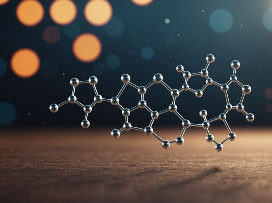 CBG molecule with icons for stress relief